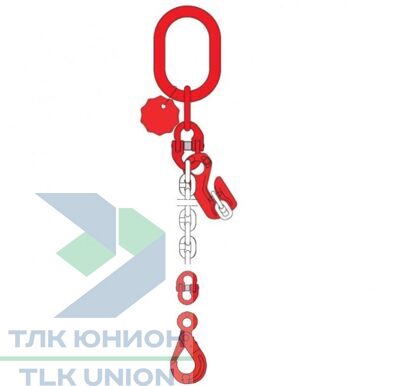 Строп 1СЦ DoKett, крюк OZ, крюк-укоротитель, 12,5т, 1м, Dolezych 19312001.1