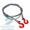 Трос буксировочный стальной с крюками, канат 27мм ГОСТ 2688, 40,7т, 8м, РОМЕК