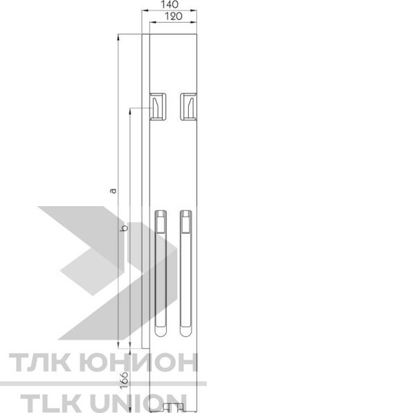 Стойка бортовая задняя Kinnegrip K4 с замком, левая, 800мм, Suer 106121083