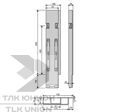 Стойка бортовая задняя Kinnegrip K4 с замком, правая, 600мм, Suer 106121076