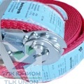 Стяжной ремень DoZurr 4000, LC 2000/4000 daN, двойн. крюки, 50мм, 10м, Dolezych DDSD1002BK