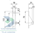 Держатель амортизатора для сдвижной крыши Edscha, большой, Suer 215141471