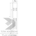 Стойка бортовая задняя Kinnegrip K4 с замком, правая, 800мм, Suer 106121084