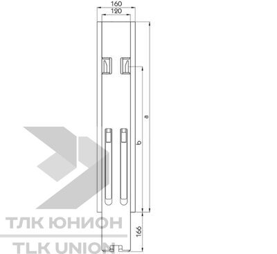 Стойка бортовая центральная Kinnegrip K4, 800 мм, TIR, Suer 106121146