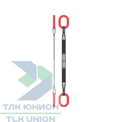 Строп с двумя звеньями 1СТл (СТ2з), 120мм, 4т, 1,5м, РОМЕК