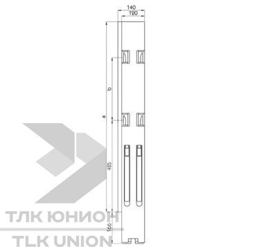 Стойка бортовая задняя Kinnegrip K4 с замком, правая, 1000 мм, Suer 106121092