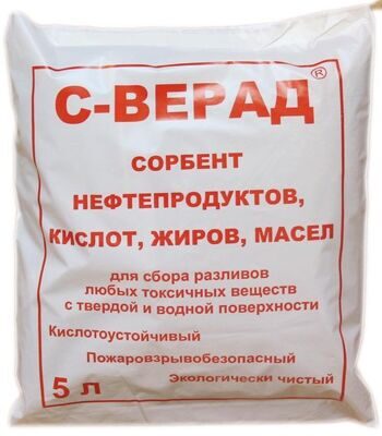 Сорбент для сбора разливов токсичных жидкостей, 5 литров, С-ВЕРАД ЛН-103