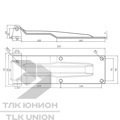 Петля ворот (дверей) прямоугольная, 310х95 мм, оцинкованная сталь, ПГ4.310