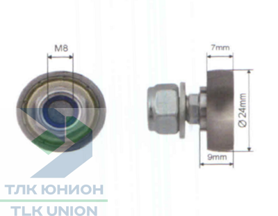 Ролик сдвижной крыши Edscha, 24х7 мм, Suer 670730003