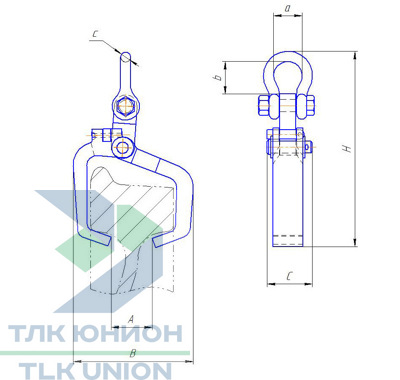 ЗАХВАТ ДЛЯ ЖЕЛЕЗНОДОРОЖНЫХ КОЛЕС ZGKV-2-0,5 вид 2