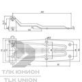 Петля ворот (дверей) большая, 260х90 мм, оцинкованная сталь, 6306050