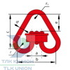 Звено подъемное разъемное Рт1-1,25, ГОСТ Р 58753-2019, T(8), 1,25 тонны