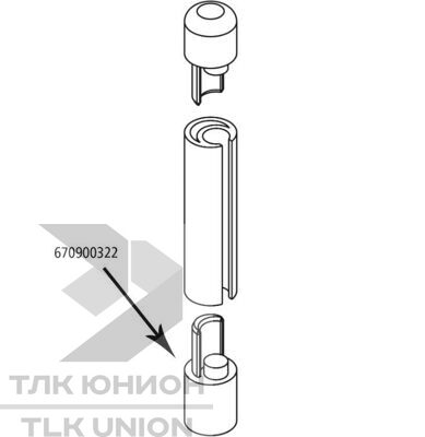 Адаптер нижний под квадрат 12 мм для трубы Suer 670900322 вид 2