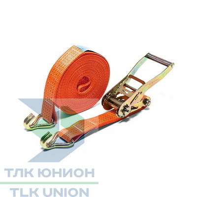 Стяжной ремень LC 2000/4000 daN, двойн. крюки, 6м, 50мм, РОМЕК 50.20.2.0.6000