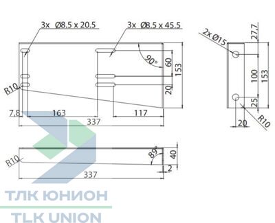 Кронштейн для ящика Daken 88410, 88411, 88412 вид 2