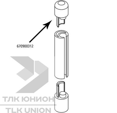 Верхняя вставка для натяжной трубы d-27 мм, Suer 670900312 вид 2