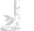 Стойка бортовая угловая передняя правая К20, анодированный алюминий, 400мм, Suer 106121249