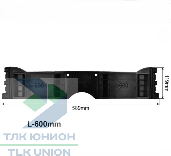 Шарнир пластиковый для сдвижной крыши Sesam, 592мм, Bozamet 69.S.00