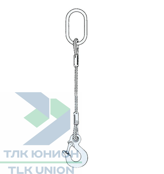 Строп 1СК, крюк SIKA, DIN EN 13414, 0,7т, 1м, Dolezych 02200801.1